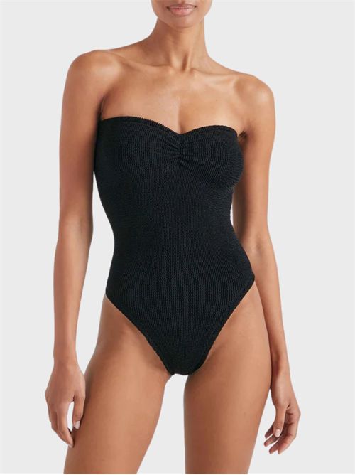 Brooke strapless swimsuit with ruched sweetheart neckline HUNZA G | BROOKE9